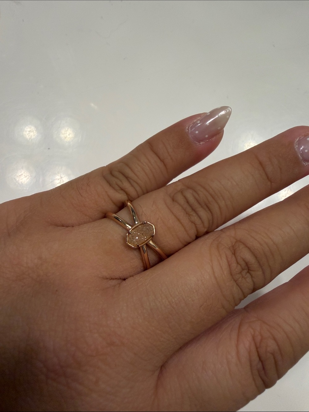 Size 7 Kendra Scott rose gold ring